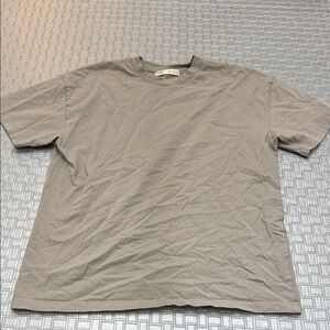 Pull&Bear Gray Crewneck T-Shirt Size S